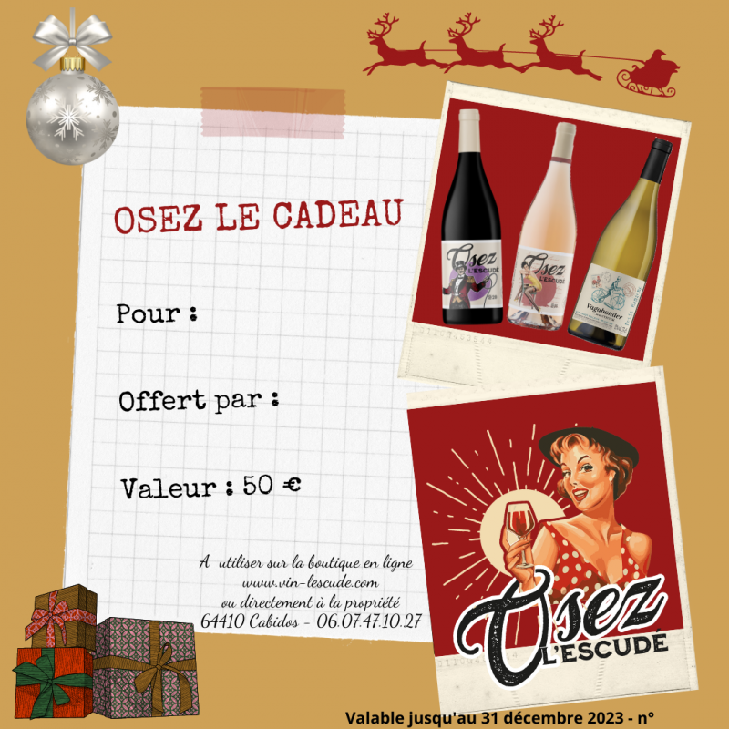 Bon Cadeau Vin 50€